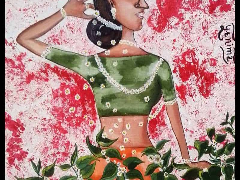 PS-04 Beauty with nature, Acrylic on canvas, 16x20
