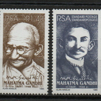 South Africa 1995 Gandhi stamps Joint Issue