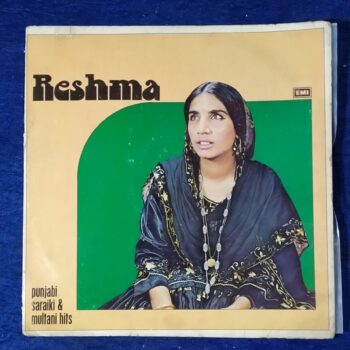 Reshma - Punjabi Saraiki And Multani Hits - ECLP 14603 - LP Record, Condition- 90%, Cover - Original - Reshma (c.1947 – 3 November 2013),[1] Sitara-e-Imtiaz (Star of Distinction) award, was a renowned folk singer of Pakistan, who was also very popular in India. She died on 3 November 2013 in Lahore, Pakistan, after suffering from throat cancer for several years. Reshma was born in the village of Loha, Tehsil Ratangarh district Churu near Bikaner, Rajasthan around 1947. Her father, Haji Muhammad Mushtaq, was a camel and horse trader from Malashi. She belonged to a tribe which had converted to Islam. Her tribe migrated to Karachi shortly after the Partition of India, when she was just one month old. She did not receive any formal education and spent much of her childhood singing at the 'mazars' (shrines) of the mystic saints of Sindh, Pakistan. She was a vegetarian by choice and her favorite foods were 'saag' (cooked mustard greens), 'makai roti' (corn bread), and 'missi roti'- the foods of the Rajasthani, Punjabi and Sindhi people.When she was twelve years old, she was spotted singing at Shahbaaz Qalandar's shrine by a Pakistani television and radio producer, Saleem Gilani, who arranged for her to make a recording of "Laal Meri Pat Rakhio" on Radio Pakistan in 1968.[5] She became an instant hit and since that day, Reshma has been one of the most popular folk singers of Pakistan, appearing on television since 1968, recording songs for both the Pakistani and Indian film industry, and performing in live concerts at home and abroad Record Details Title Reshma - Punjabi Saraiki And Multani Hits - ECLP 14603 Singer Reshma Music Nathoo Khan, G. Qadir Khan Pandit, G.H. Qadri, Zamir Haider, Master Abdullah & Traditional Lyrics Traditional, Manzoor Jhalla, Azam Chishti, Abaad Ali Abaad, Ismail Qalandar, Bulley Shah & Rashid Anwar Genre Private Songs Language Punjabi Label HMV Made In India Manufacture The Gramophone Company Of India Limited Serial No. ECLP 14603 Side One Shahbaz Qalandar Reshma Haye Rabba Nainlagda Reshma Gal Ishq Di Mala Pake Reshma Akhiyan Mila Ke Channa Reshma Sahnoon Bhul Jain Reshma Na Dil Dendi Bedardi Reshma Side Two Man Methon Naeen Manda Reshma Changi Naeon Keeti Reshma Heer Reshma Uth Gaye Gawandon Yar Reshma Tak Patri Waliya Reshma Chup Kar Ke Jindriye Reshma Specification Size - 12 Inches Speed - 33 RPM Record Condtion - 90-% Cover Condition - Excellent