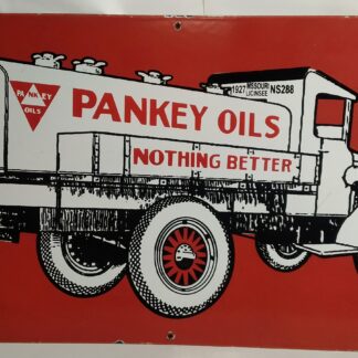 Vintage Sign Board - Pankey Oils Nothing Better - Porcelain Enamel Sign Board - (Copy But Old)