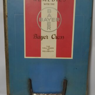 Vintage Sign Board - Bayer Cross Pesticide Ad without Calendar - Litho Tin Sign Board - (Germany)