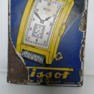 Vintage Sign Board - Tissot Watch Ad - Porcelain Enamel Metal Sign (Original)