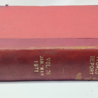 U.S News & World Report - VOL.70 - (January to March) 1971 - Magazine Book - Leather Binding