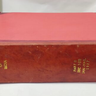 Gazette of India - Part II Section 3 (II)- (January to March) - 1987 - Leather Binding Book