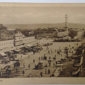 JEYPOOR, Rajasthan, India Postcard: ''Main Street'' - Vintage Postcard (80-100 Years Old)