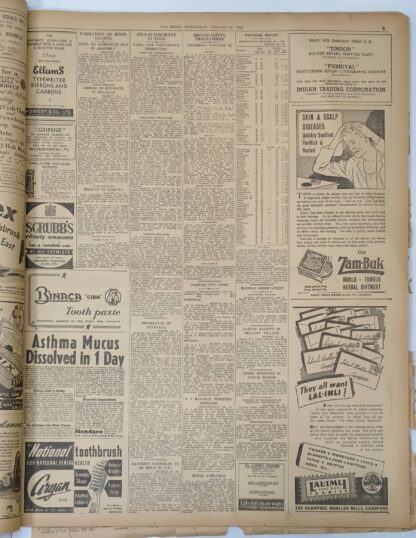 The Hindu: Wednesday, 21 January 1948 - Vintage Collectible Newspaper (1948)