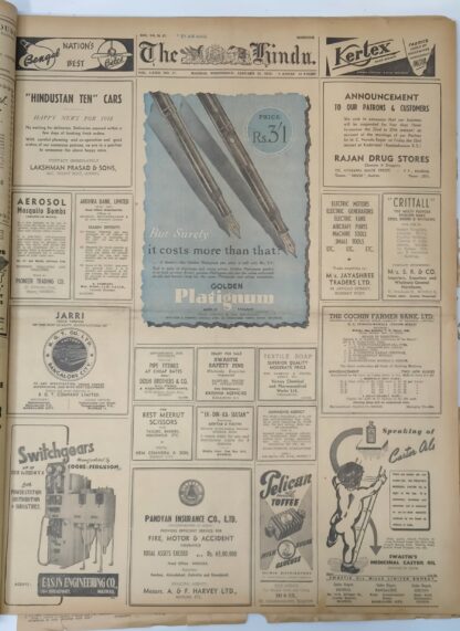 The Hindu: Wednesday, 21 January 1948 - Vintage Collectible Newspaper (1948)