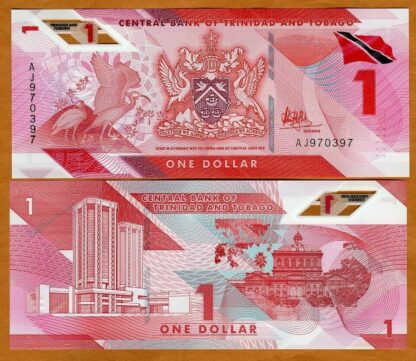 Trinidad and Tobago 1 Dollar Polymer Issue ssue UNC 2021 (P-W60)