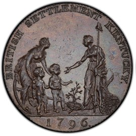 U.S.A. Commemo. ½ Penny - Myddelton Token "British Settlement" 1796 V. Rare (125)