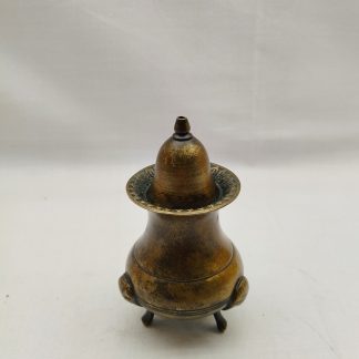 Vintage Brass Handcrafted Rare Kumkum Pot Decorative Collectible